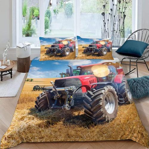 Housse De Couette Tracteur X Imprim¿¿ D Moissonneuse De Champ De Bl... on Productcaster.