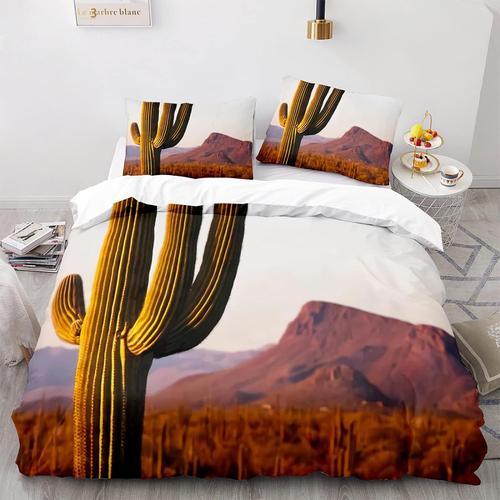 Parure De Lit Cactus Housses De Couettes X Cm Impression D Polyeste... on Productcaster.