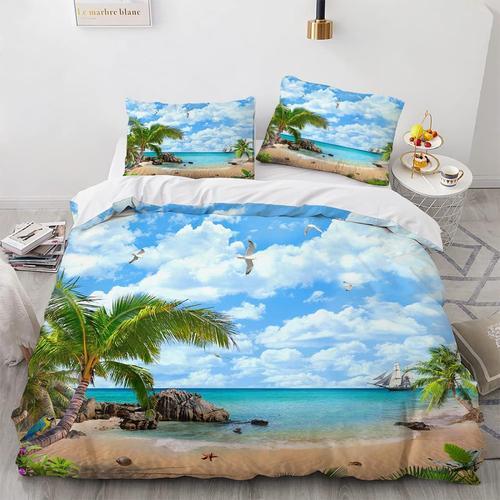 Polyester-Coton Housses De Couettes Cm X Cm Paysage De Plage Parure... on Productcaster.