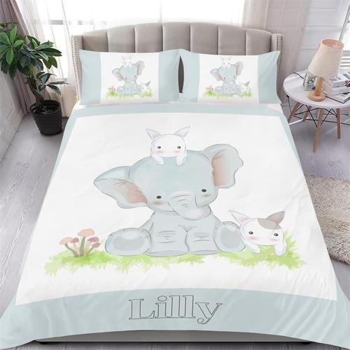 Housse De Couette X Cm Adulte Lapin ¿¿L¿¿Phant Bleu Parure De Lit P... on Productcaster.