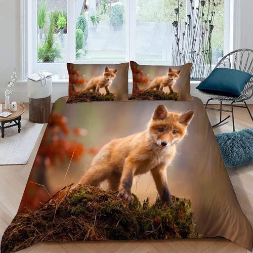 Parure De Lit Renard Pour Adolescents Animaux Naturels Microfibre I... on Productcaster.