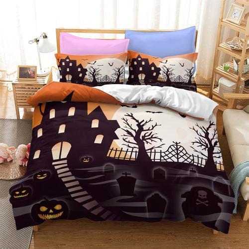 Parure De Lit Halloween Avec Fermeture ¿¿Clair - Motif Citrouille D... on Productcaster.