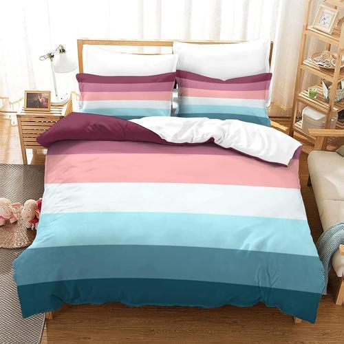 Housse De Couette Motif Imprim¿¿ Colorful Stripes D,Housse Couette ... on Productcaster.