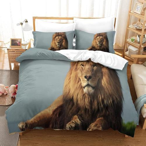 Housse De Couette Motif Imprim¿¿ Lion D ,En Parure De Lit Avec Hous... on Productcaster.