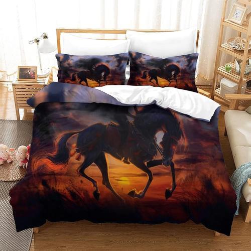 Housse De Couette Horse Imprim¿¿ Housse De Couette Doux Hypoallerg¿... on Productcaster.