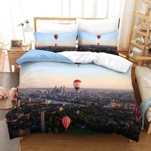 Parure De Lit Pour Avec D Hot Air Balloon Motif Impression Housse D... on Productcaster.