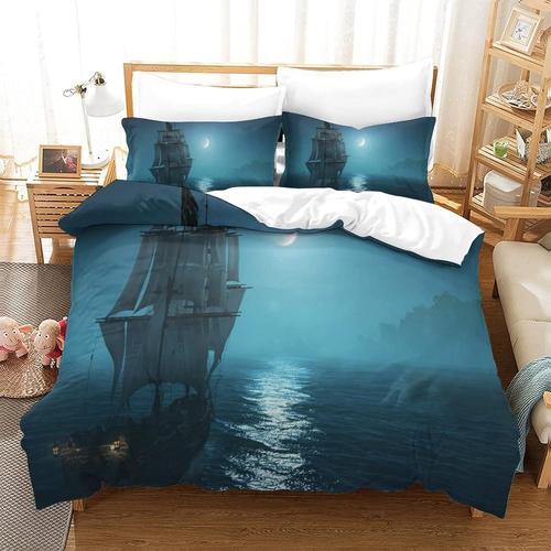 Parure De Lit Pour Avec D Ship At Sea Motif Impression Housse De Co... on Productcaster.