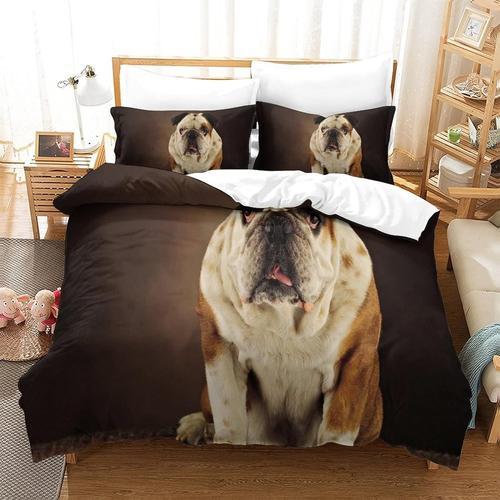 Housse De Couette Bulldog Imprim¿¿ Housse De Couette Doux Hypoaller... on Productcaster.