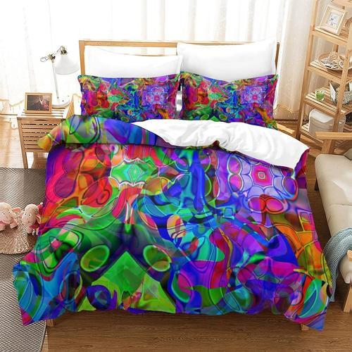 Parure De Lit Housse De Couette Tie Dye Taie Literie Et Linge De Pa... on Productcaster.