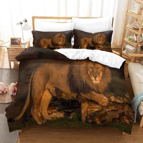 Housse De Couette Motif Imprim¿¿ Lion D ,En Parure De Lit Avec Hous... on Productcaster.