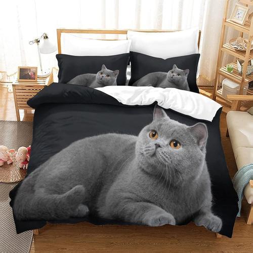 Housse De Couette Cat Imprim¿¿ Housse De Couette Doux Hypoallerg¿¿N... on Productcaster.