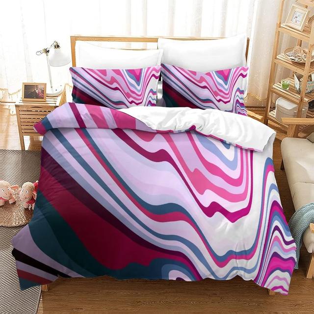 Housse De Couette Motif Imprim¿¿ Colorful Stripes D ,En Parure De L... on Productcaster.