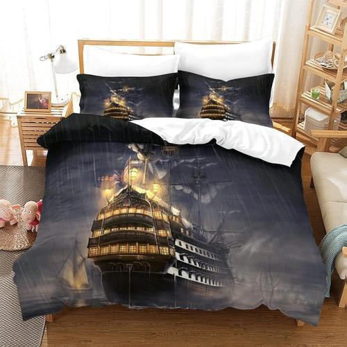 Housse De Couette Motif Imprim¿¿ Ship At Sea D ,En Parure De Lit Av... on Productcaster.