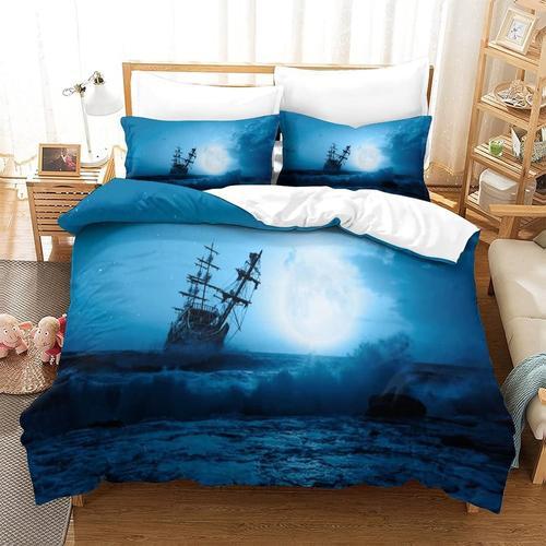 Parure De Lit Pour Avec D Ship At Sea Motif Impression Housse De Co... on Productcaster.