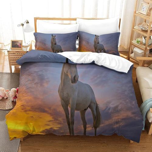 Parure De Lit Pour Avec D Horse Motif Impression Housse De Couette ... on Productcaster.