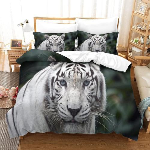 Parure De Lit Housse De Couette Tiger Taie Literie Et Linge De Paru... on Productcaster.