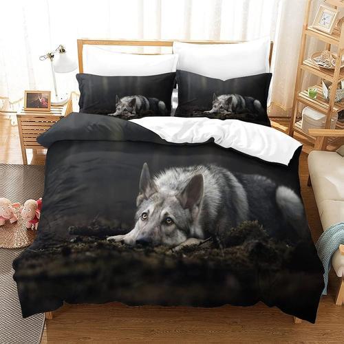 Parure De Lit Pour Avec D Wolf Motif Impression Housse De Couette D... on Productcaster.