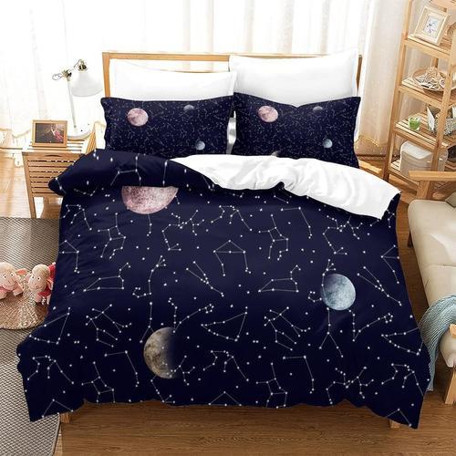 Housse De Couette Galaxy Pi¿¿Ces Ensemble Taies D'oreiller De Parur... on Productcaster.