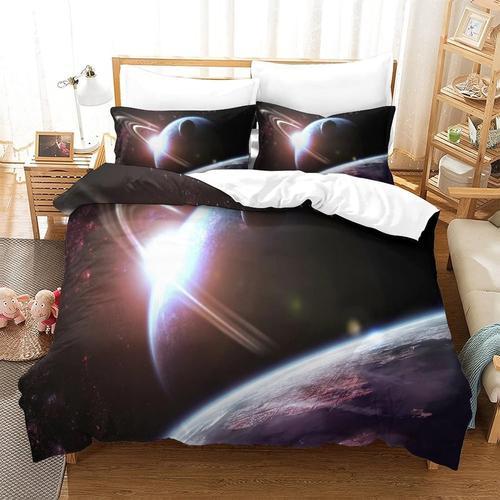 Housse De Couette Galaxy Pi¿¿Ces Ensemble Taies D'oreiller De Parur... on Productcaster.