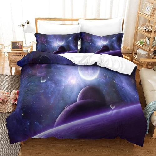 Housse De Couette Galaxy Pi¿¿Ces Ensemble Taies D'oreiller De Parur... on Productcaster.