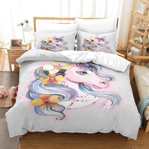 Unicorn Microfibre Douce Facile D'entretien Housse De Couette De Pa... on Productcaster.