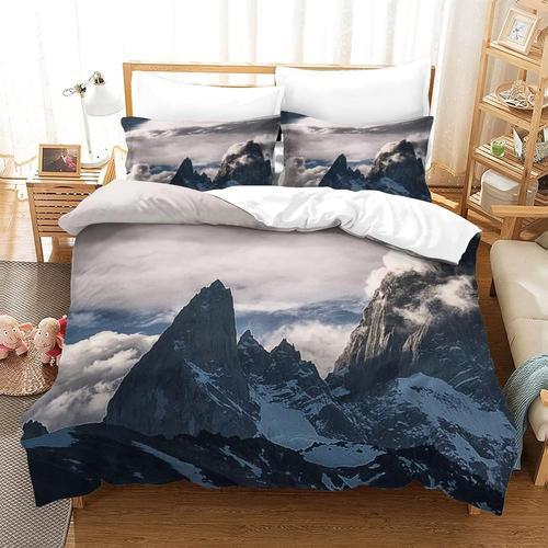 D Housse De Couette Mountain Art Motif Parure De Lit Avec Fermeture... on Productcaster.