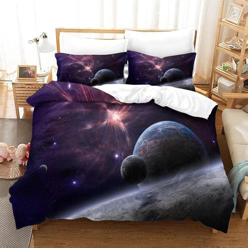 Galaxy Ensemble De Couvercle De Couette Doux En Pi¿¿Ces Avec Fermet... on Productcaster.