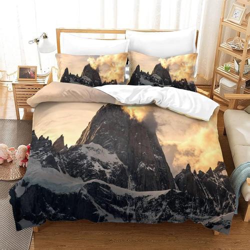 D Housse De Couette Mountain Art Motif Parure De Lit Avec Fermeture... on Productcaster.