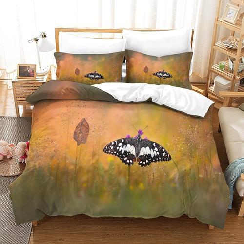 Housse De Couette Papillon Imprim¿¿ Motif Housse Couette Fermeture ... on Productcaster.