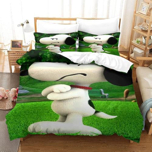 Snoopy Microfibre Douce Facile D'entretien Housse De Couette De Par... on Productcaster.