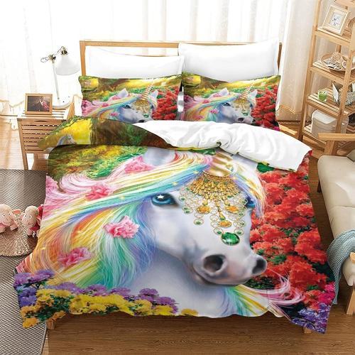 Unicorn Microfibre Douce Facile D'entretien Housse De Couette De Pa... on Productcaster.