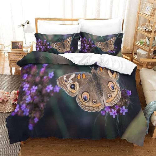 Housse De Couette Papillon Imprim¿¿ Motif Housse Couette Fermeture ... on Productcaster.