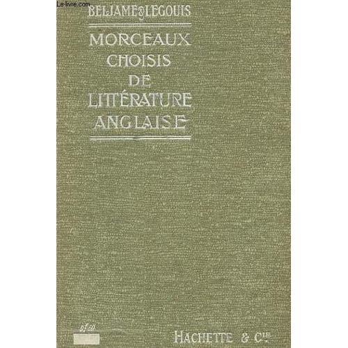 Morceaux Choisis De Litterature Anglaise on Productcaster.