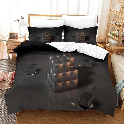 Housse De Couette Cube Imprim¿¿ Motif Housse Couette Fermeture ¿¿Cl... on Productcaster.