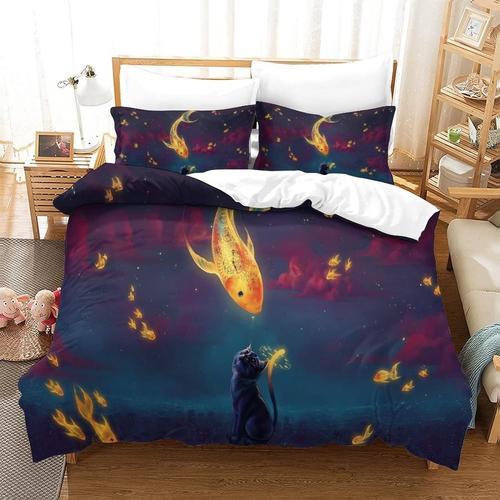 Galaxy Animals Parure De Lit Pi¿¿Ces Housse De Couette De Housse De... on Productcaster.