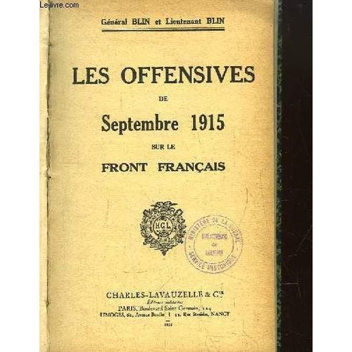 Les Offensives De Septembre 1915 Sur Le Front Français. on Productcaster.