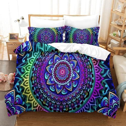 Mandala Microfibre Douce Facile D'entretien Housse De Couette De Pa... on Productcaster.