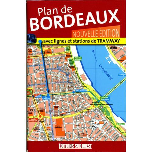 Plan De Bordeaux Avec Lignes Et Stations De Tramways Et De Vélo - N... on Productcaster.