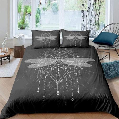 Housse De Couette Boh¿¿Me Libellule De Luxe Noir Mandala Cachemire ... on Productcaster.