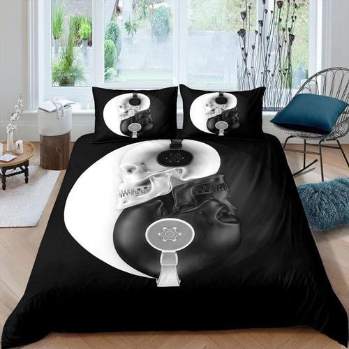 Yin Yang Parure De Lit King Size Boho Trippy Art Housse De Couette ... on Productcaster.