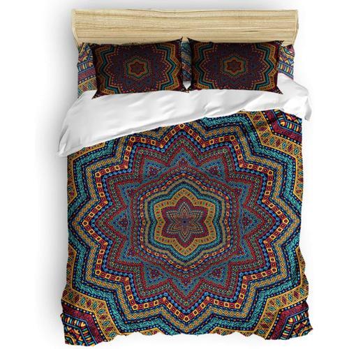 Housse De Couette Queen Size ¿C Mandala Indien Boho Trippy Art Psyc... on Productcaster.