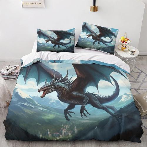 Dragon Housse De Couette Parure De Lit Imprim¿¿ Animal Empereur Dra... on Productcaster.