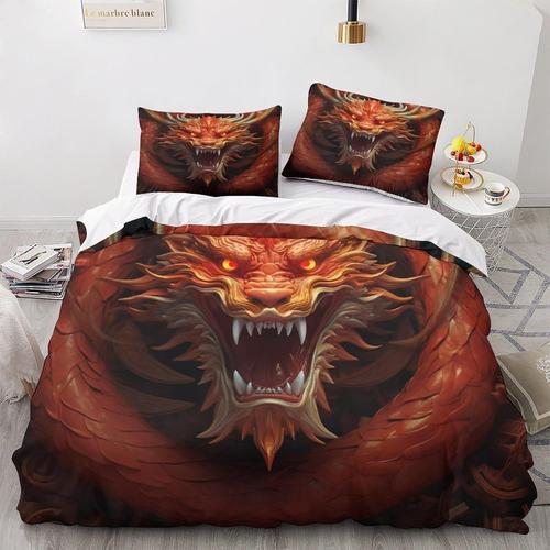 Housse De Couette Dragon D Imprim¿¿ Animal Dragon Chinois Housse De... on Productcaster.