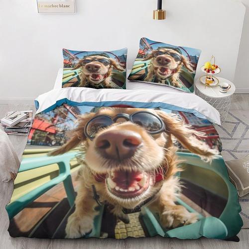 Parure De Lit Avec Housse De Couette Pour Chien - Motif Lunettes Im... on Productcaster.