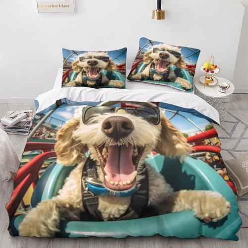 Housse De Couette Chien Housses De Couette D Imprim¿¿ Lunettes Ense... on Productcaster.