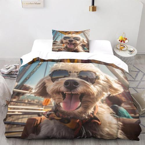 Sunglasses D Imprim¿¿ Chien Housse De Couette Housse De Couette Hou... on Productcaster.