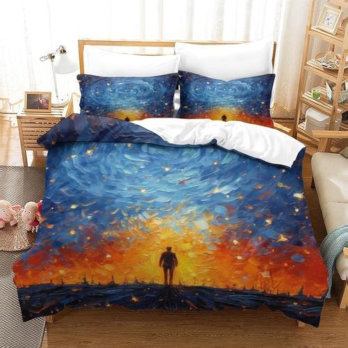 Star Painting D Parure De Lit Avec Housse De Couette Et Taies D'ore... on Productcaster.