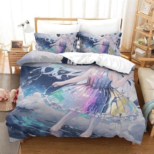 Anime Girl Housse De Couette Imprim¿¿E D Parure De Lit Housse De Co... on Productcaster.