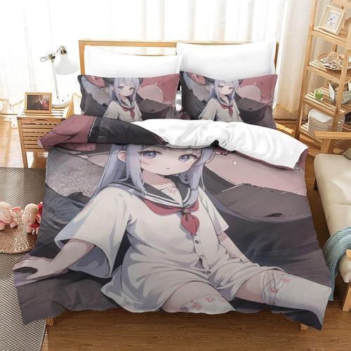 Anime Girl Housse De Couette Imprim¿¿E D Parure De Lit Housse De Co... on Productcaster.