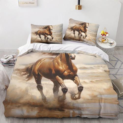 Animals D Imprim¿¿ Fine Cheval Housse De Couette Parure De Lit Hous... on Productcaster.